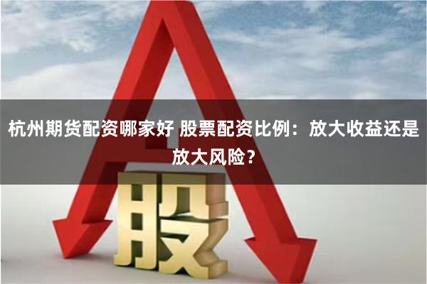 杭州期货配资哪家好 股票配资比例：放大收益还是放大风险？