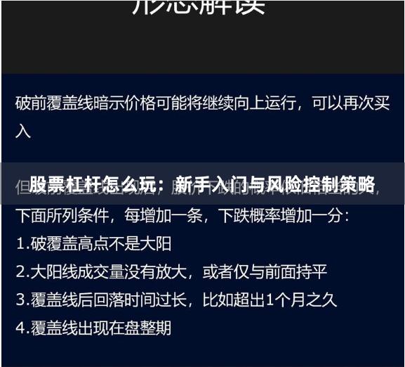 股票杠杆怎么玩：新手入门与风险控制策略